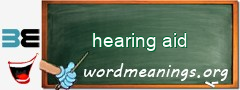 WordMeaning blackboard for hearing aid